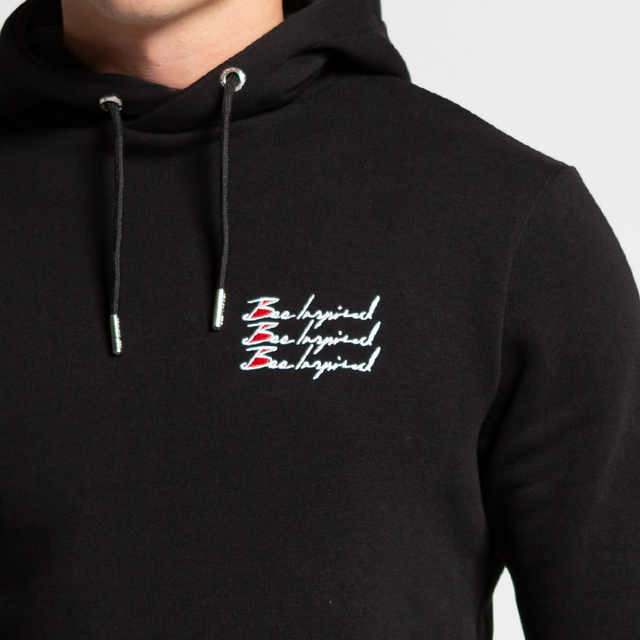 Triple Scribble Hoodie - Black