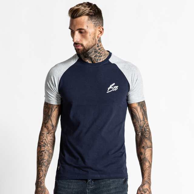 Osman Tee - Navy/Grey
