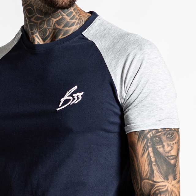 Osman Tee - Navy/Grey
