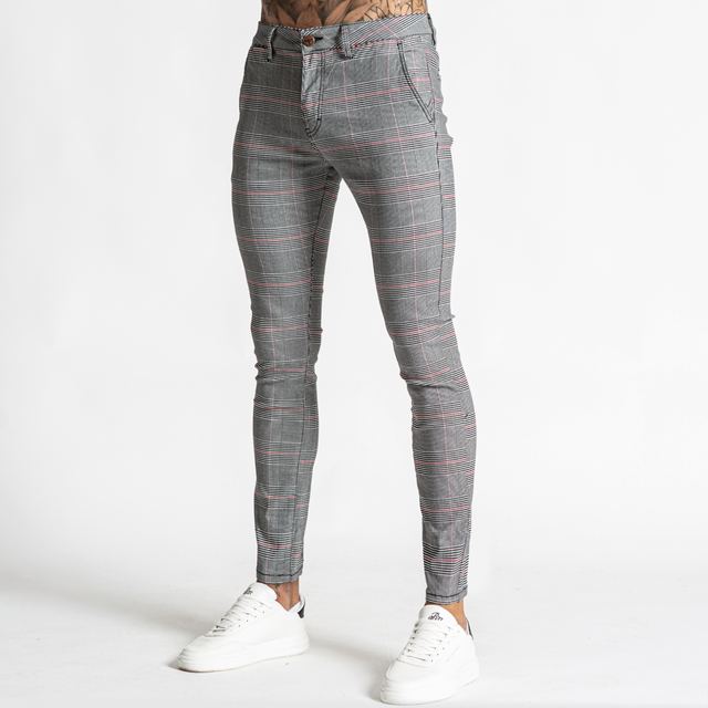 Carrick Chino - Black/White/Red Check
