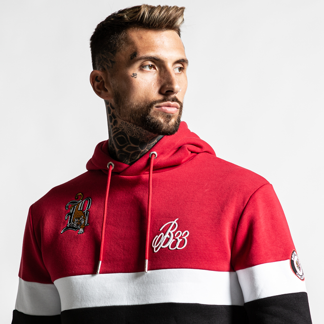 Drew Hoodie - Black/Red/White