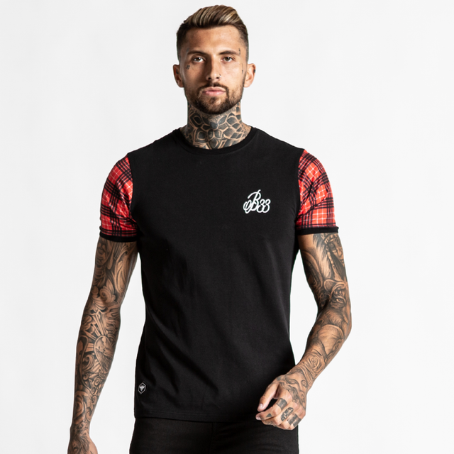 Tartan Tee - Red/Black Tartan