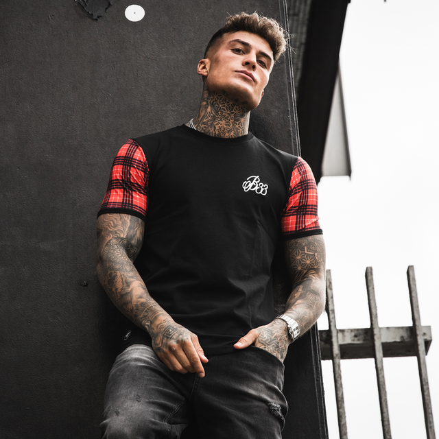 Tartan Tee - Red/Black Tartan