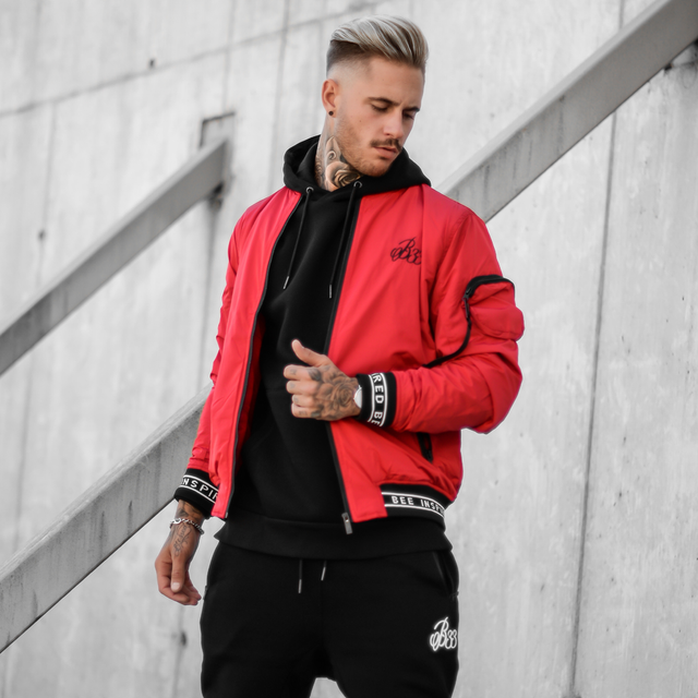 Falcon Bomber Jacket - Red