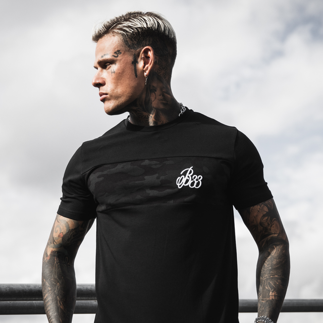 Rokin Tee - Black/Black Camo