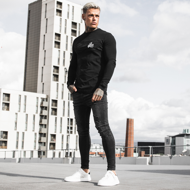 Rokin Long Sleeve Tee - Black/Black Camo