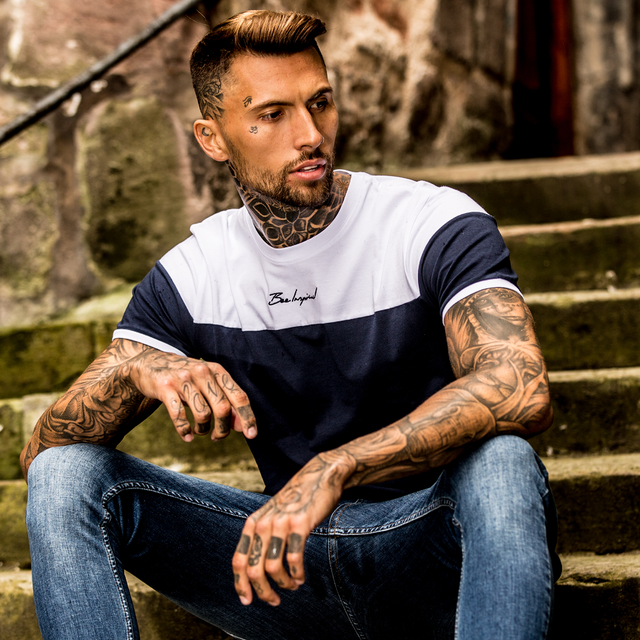 Klass Tee - White/Navy