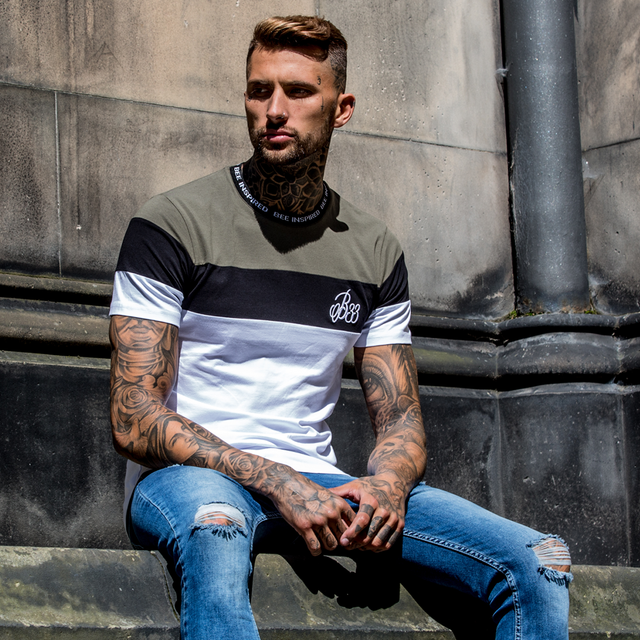 Horizon Tee - White/Khaki/Black