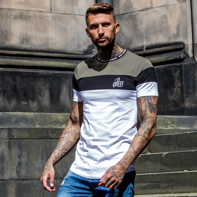 Horizon Tee - White/Khaki/Black