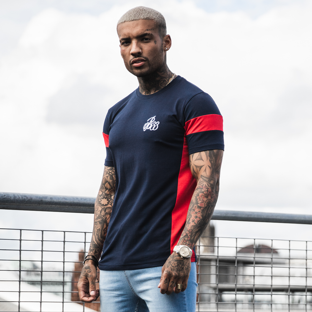 Parlour Tee - Navy/Red
