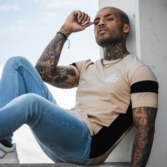 Parlour Tee - Sand/Black