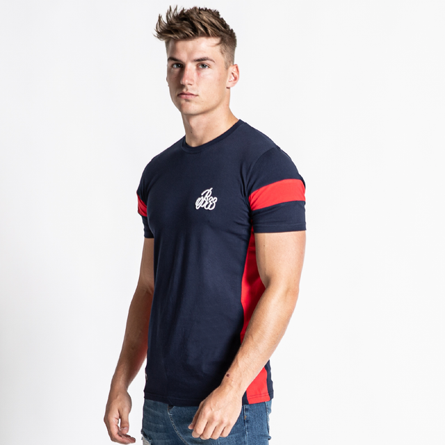 Parlour Tee - Navy/Red