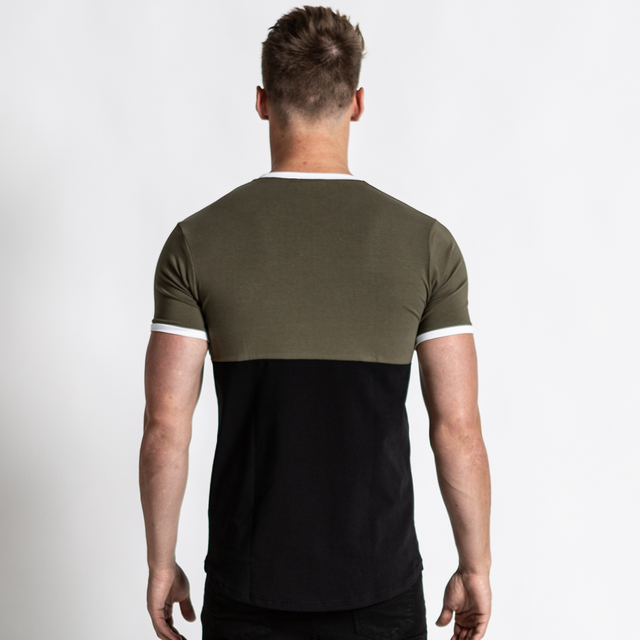 Bentley Tee - Khaki/White/Black