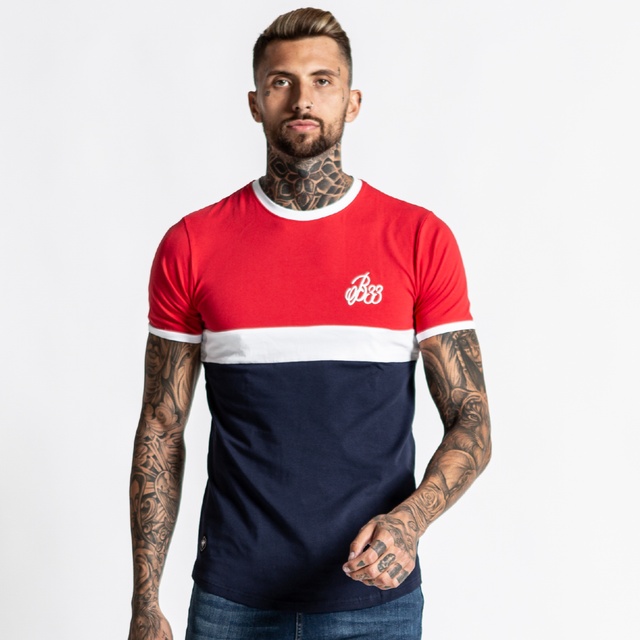 Bentley Tee - Red/White/Navy