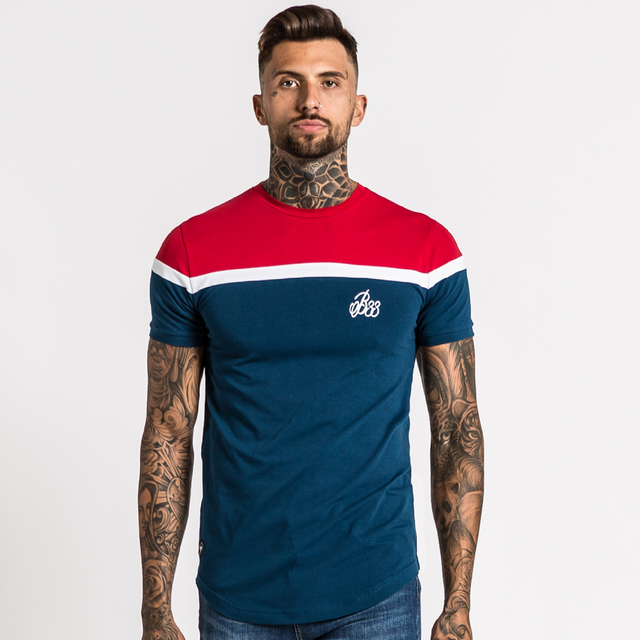Viales Tee - Blue/Red/White