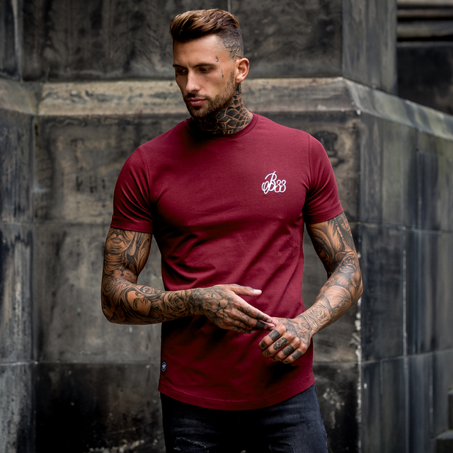 Signature Tee - Burgundy