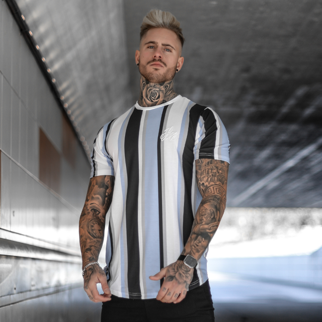 Mahlon Tee - Blue/Grey/White