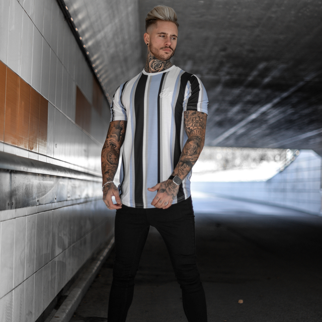 Mahlon Tee - Blue/Grey/White