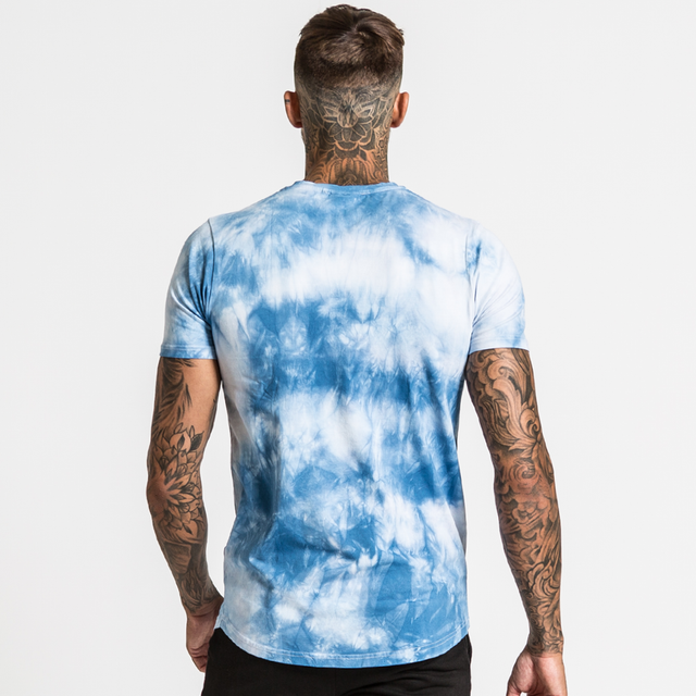 Singel Tee - Blue Tie Dye
