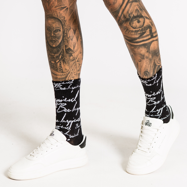 B33 Script Sock Triple Pack - Black