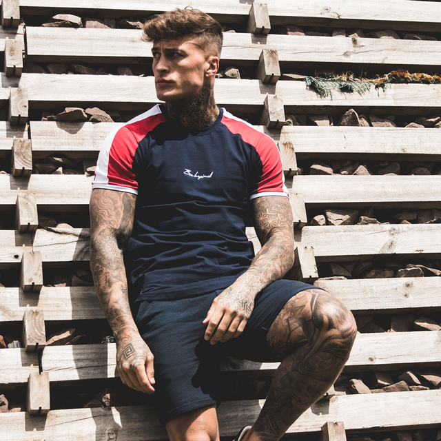 Guard Tee - Navy/White/Red