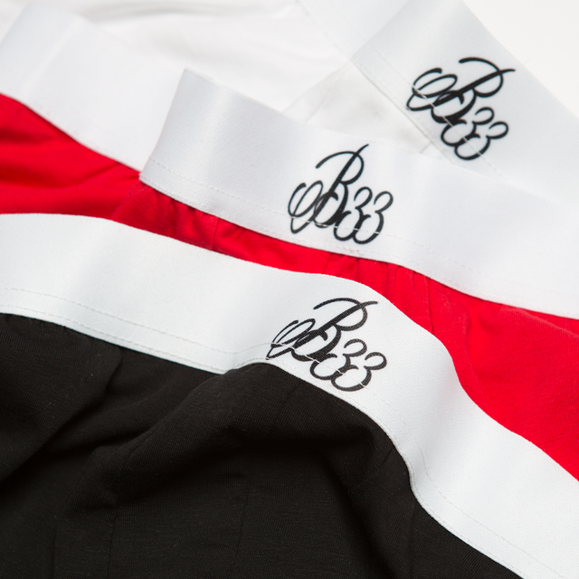 Boxers Triple Pack - Red/White/Black