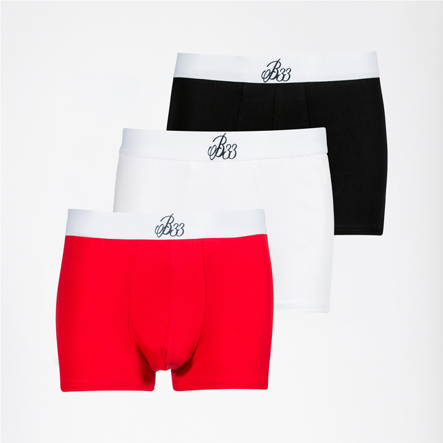 Boxers Triple Pack - Red/White/Black