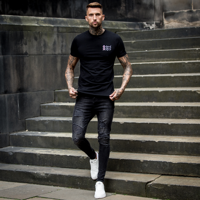 Triple Scribble Tee - Black