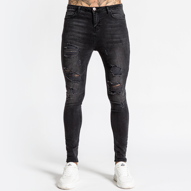 Luca Skinny Stretch - Distressed Black Wash