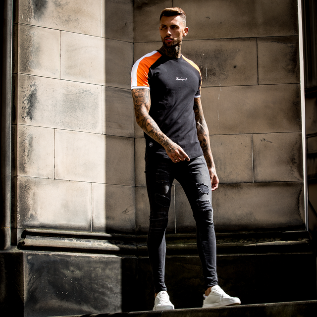 Guard Tee - Black/White/Orange