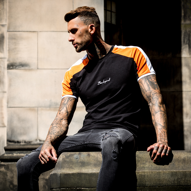 Guard Tee - Black/White/Orange