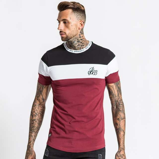 Horizon Tee - Burgundy/Black/White
