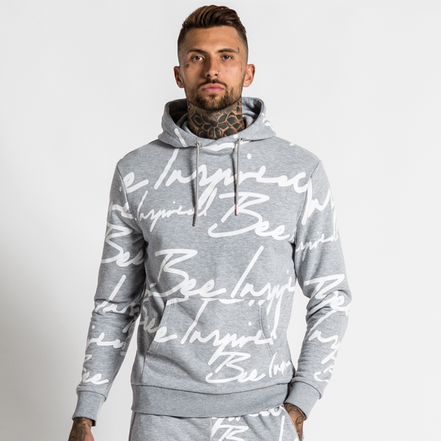 Script Hoodie - Grey