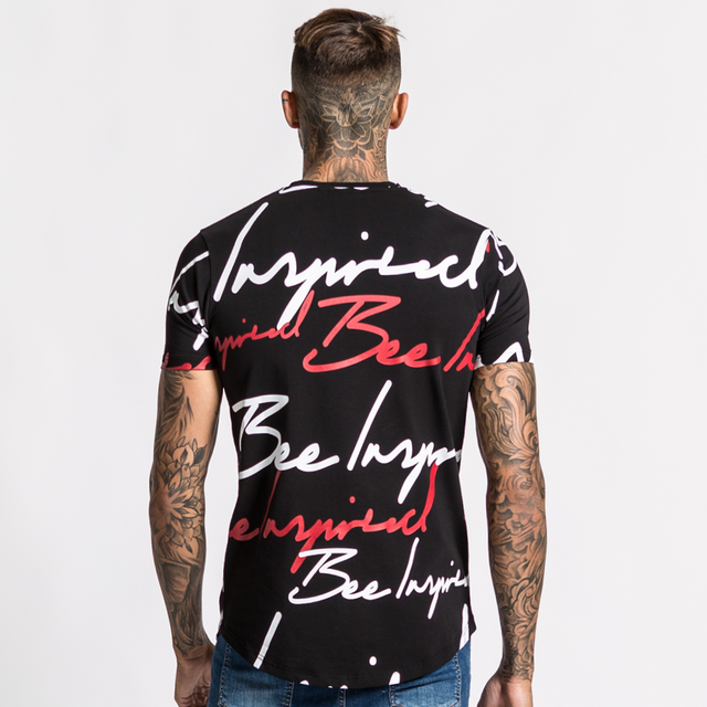 Script Tee - Black/Red/White
