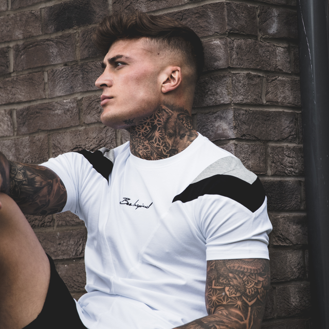 Brock Tee - White/Black/Grey