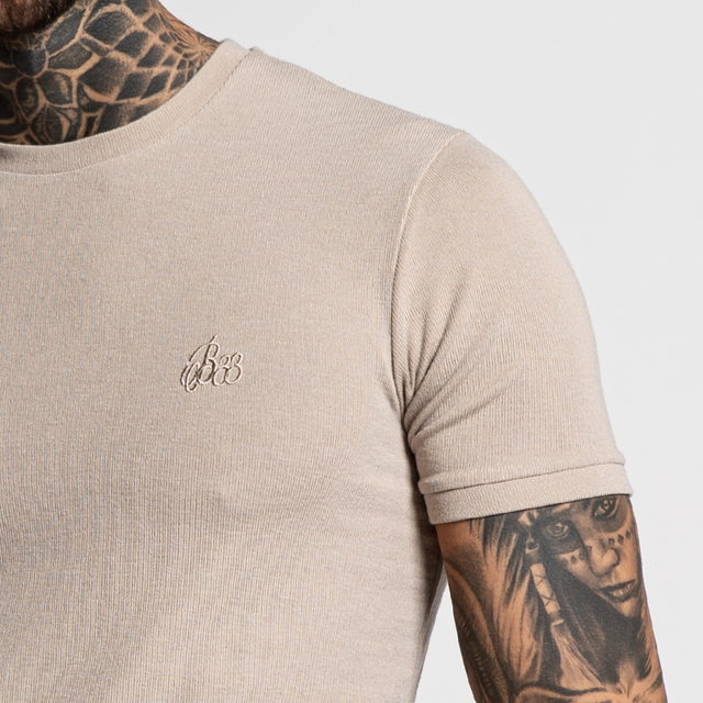 Carson Knitted Tee - Sand