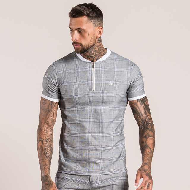 Viera Polo Shirt - Grey Check