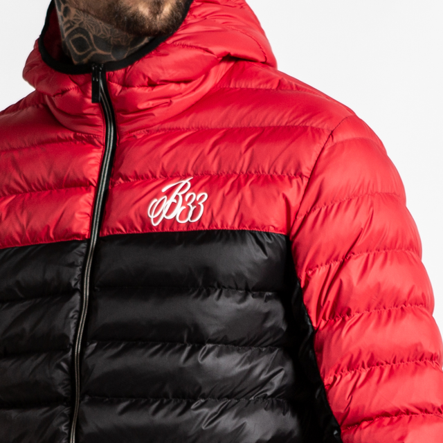 Vanti Puffer Jacket - Red/Black