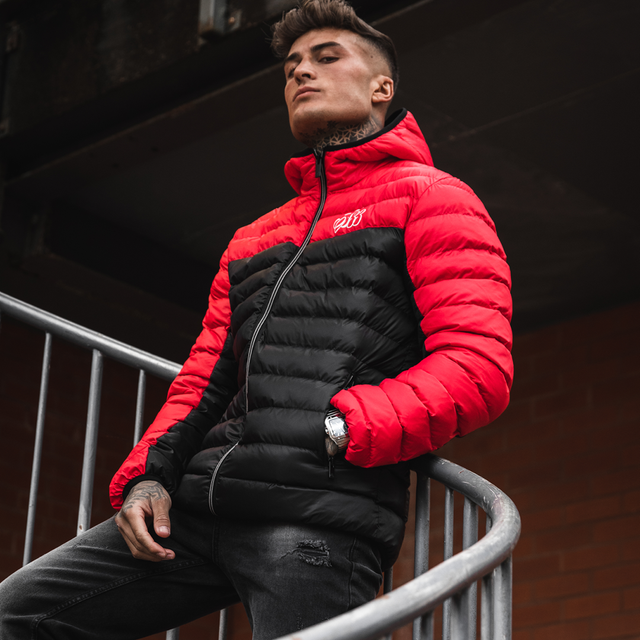 Vanti Puffer Jacket - Red/Black