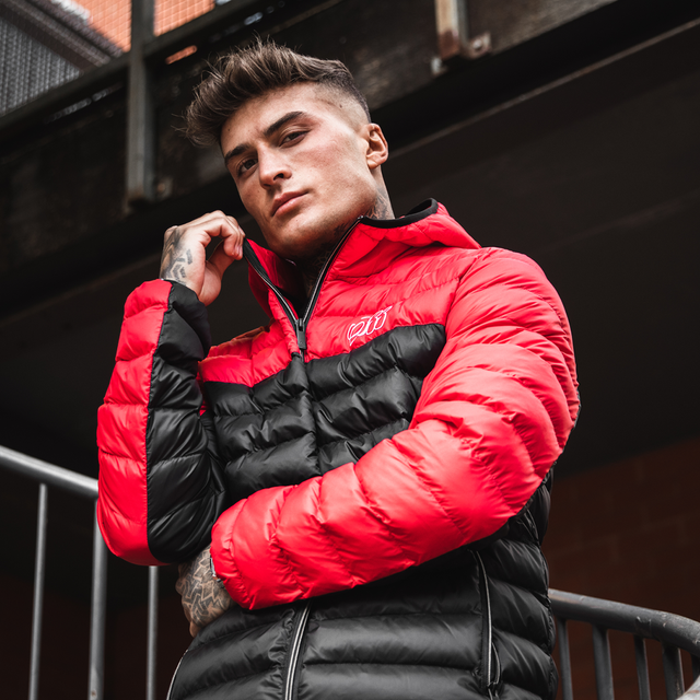 Vanti Puffer Jacket - Red/Black