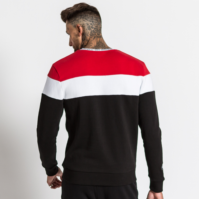 Horizon Crew Sweater - Black/Red/White