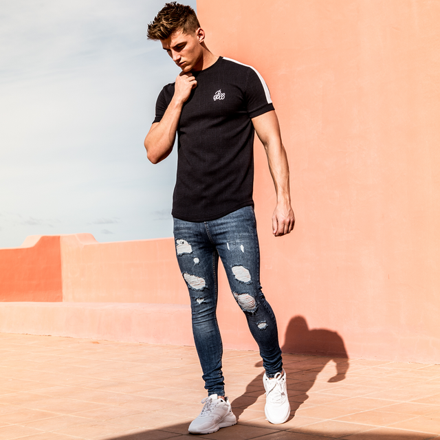 Luca Skinny Stretch - Distressed Dark Blue