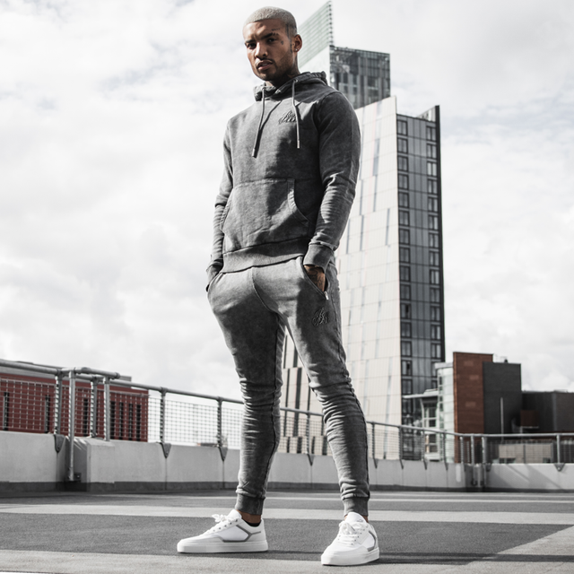 Merson Jogpants - Grey Acid Wash