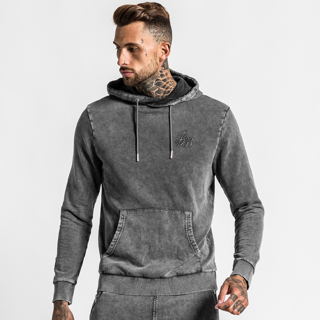 Merson Hoodie - Grey Acid Wash