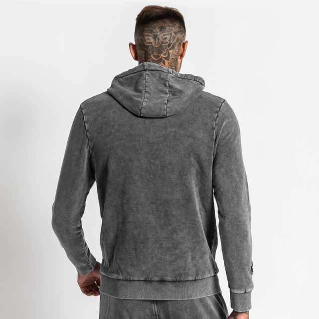 Merson Hoodie - Grey Acid Wash