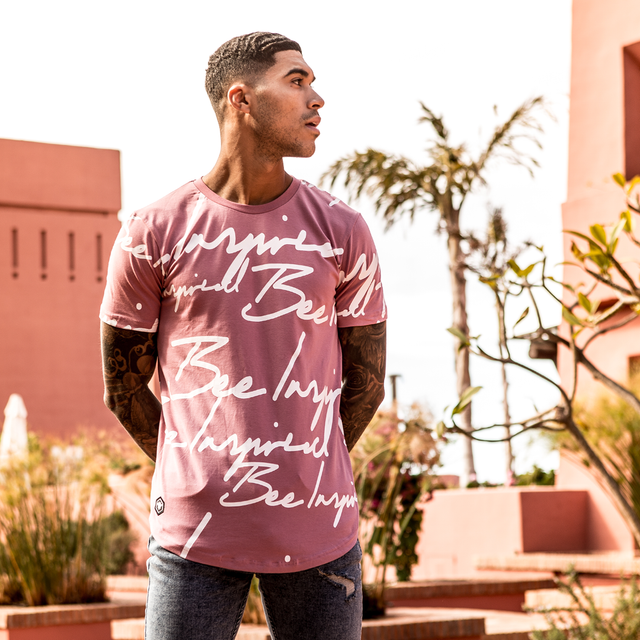 Script Tee - Pink