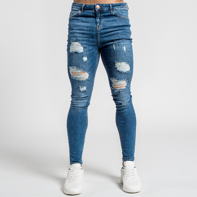 Luca Skinny Stretch - Distressed Dark Blue